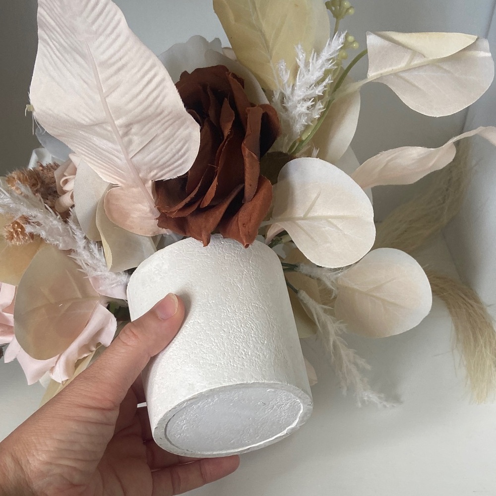Faux Flowers Centerpiece Set - Cream/Blush/Brown - Picture 5 of 5